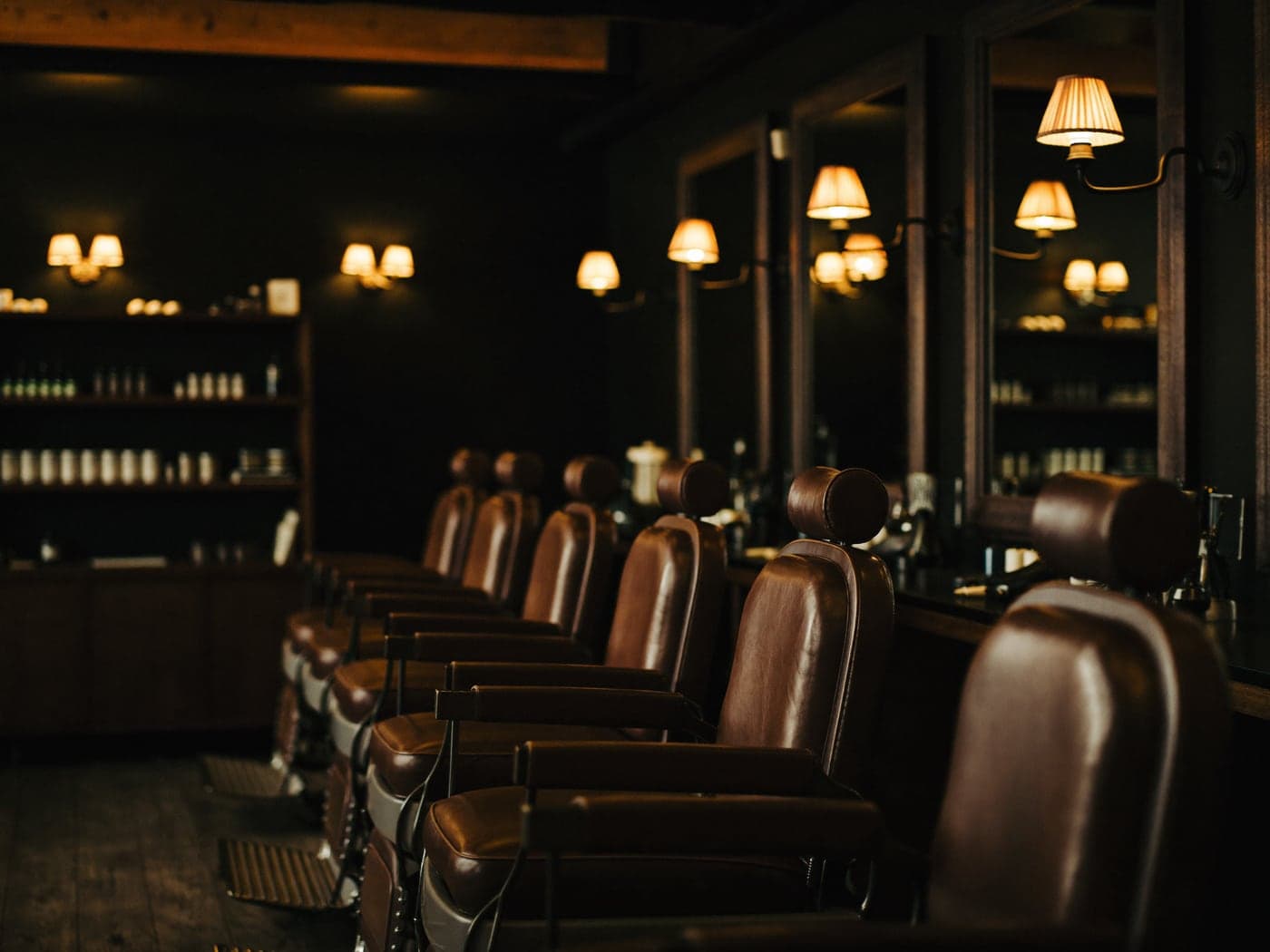 Interiören hos Balder Barbershop